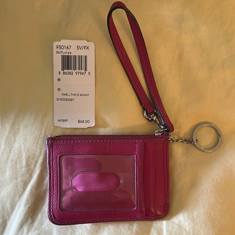 Coach Fuchsia Wristlet Card Holder